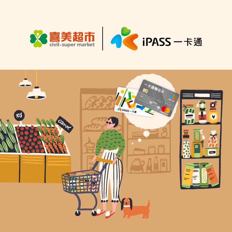 喜美超市使用一卡通滿 350 現折 30 元！