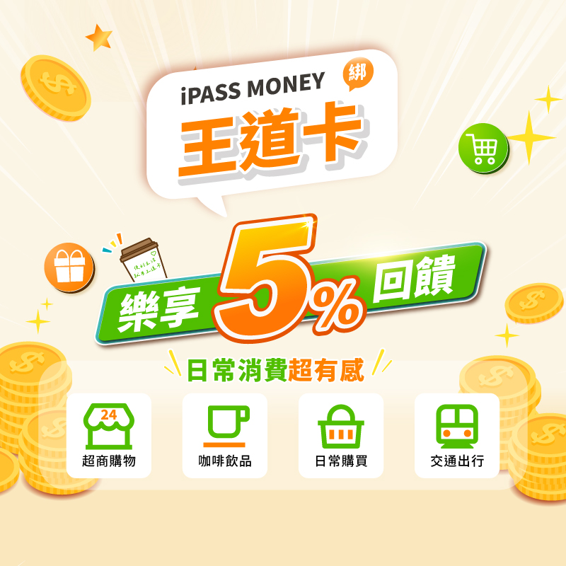 【王道銀行】綁王道卡消費，最高享 5% 回饋！
