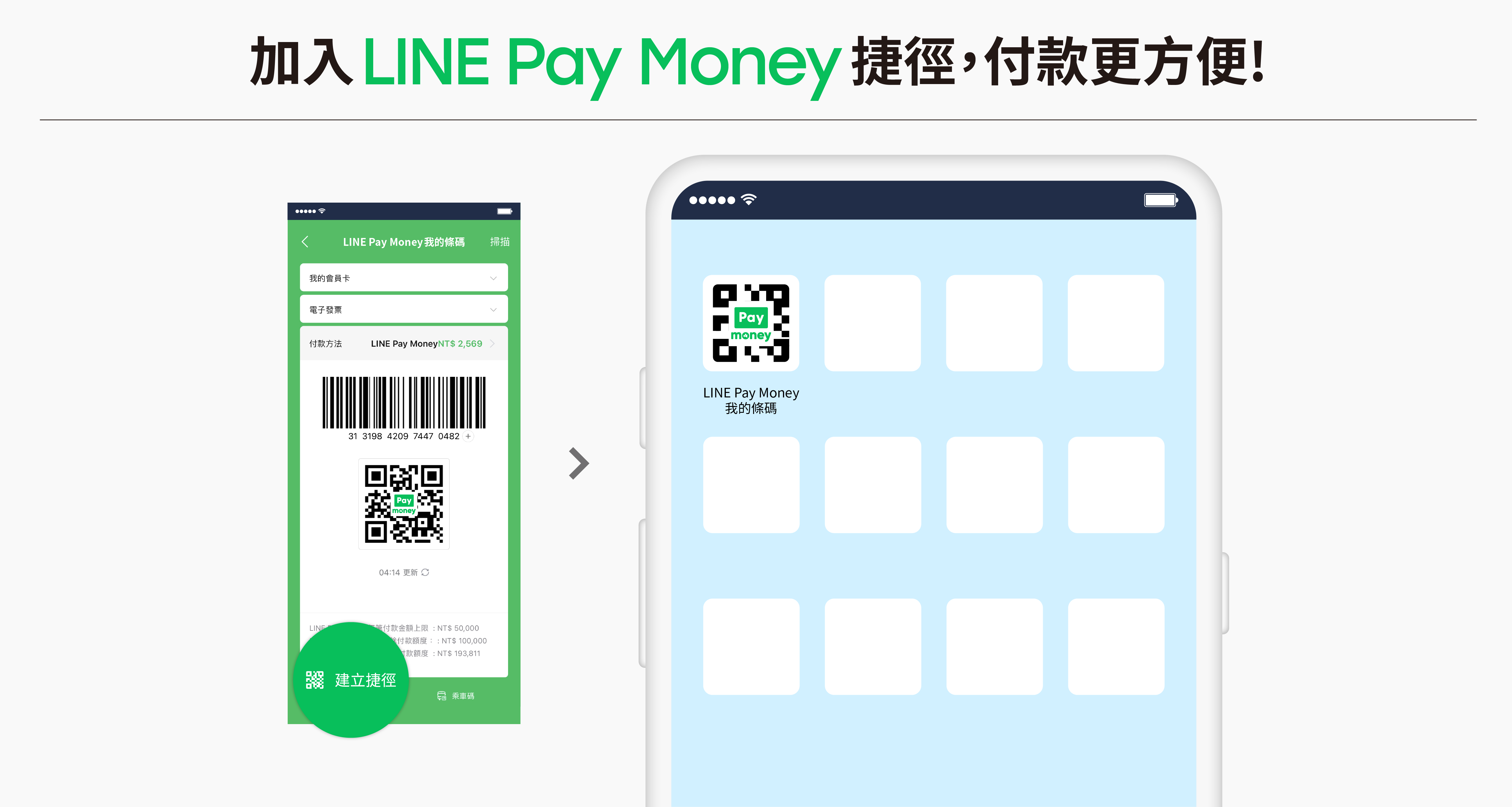 附圖二_加入LINE Pay Money捷徑  付款更方便